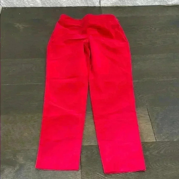 Talbots Red Velvet Slim Ankle Pants - Size 2 - Picture 2 of 3
